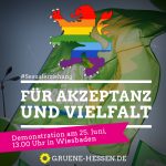 Für Akzeptanz und Vielfalt - Demo am 25. Juni, 13.00 Uhr in Wiesbaden