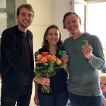 Landesvorsitzender Philip Krämer mit Anja und Thomas Rehbein